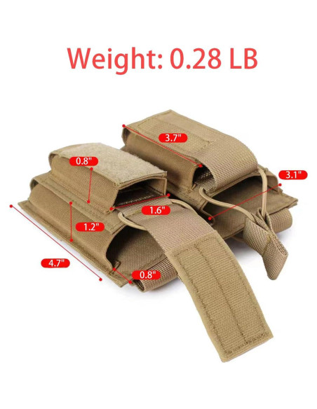 Pouch Molle Doble Triple Atwilltap Verde Táctico