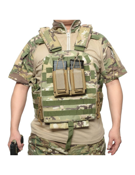 Pouch Molle Doble Triple Atwilltap Verde Táctico