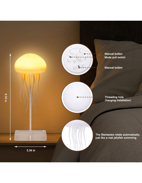 Lámpara de Medusas LANXUD DWE9 RGB Recargable Táctil