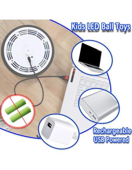 Balón de Fútbol Flotante VNVDFLM LED Recargable 17.78cm