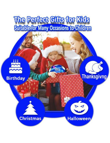 Balón de Fútbol Flotante VNVDFLM LED Recargable 17.78cm