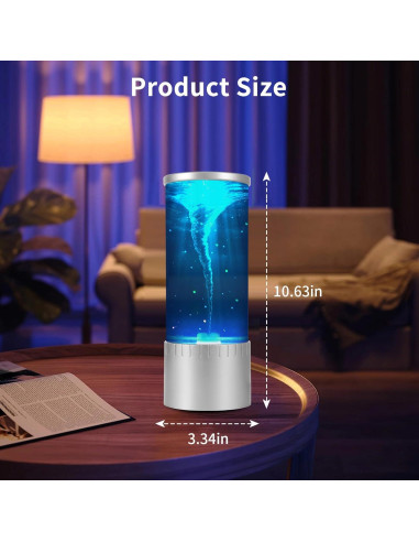 Lámpara de mesa Twister Hurricane Light, luz de remolino