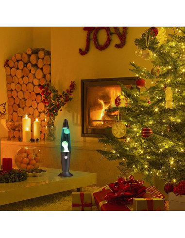 Lámpara de Movimiento Líquido Vanful 33cm Azul y Blanca