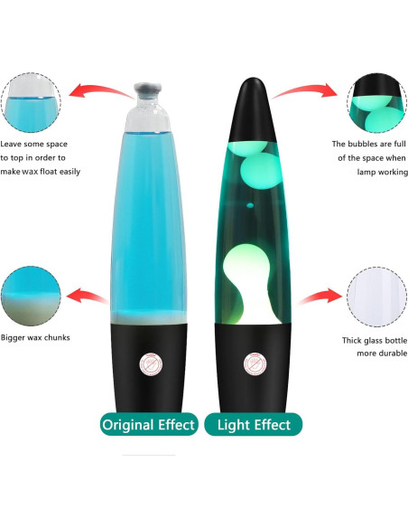 Lámpara de Movimiento Líquido Vanful 33cm Azul y Blanca