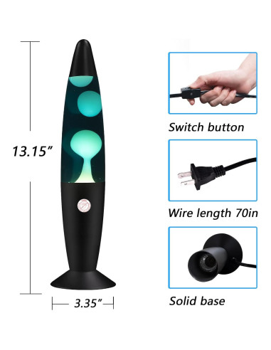 Lámpara de Movimiento Líquido Vanful 33cm Azul y Blanca