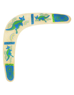Boomerang de Madera Alreczio Azul para Niños y Adultos