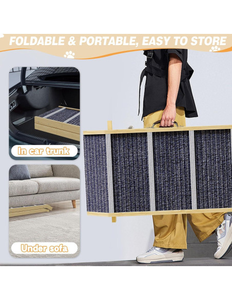 Rampa Plegable para Perros TOCRETOARE 162.56 cm Antideslizante
