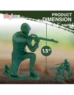 144 Soldados de Juguete Better Basics Figuras Militares 3,81 cm 2