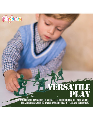 144 Soldados de Juguete Better Basics Figuras Militares 3,81 cm