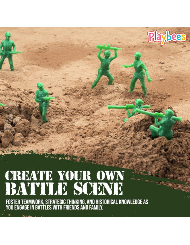 144 Soldados de Juguete Better Basics Figuras Militares 3,81 cm