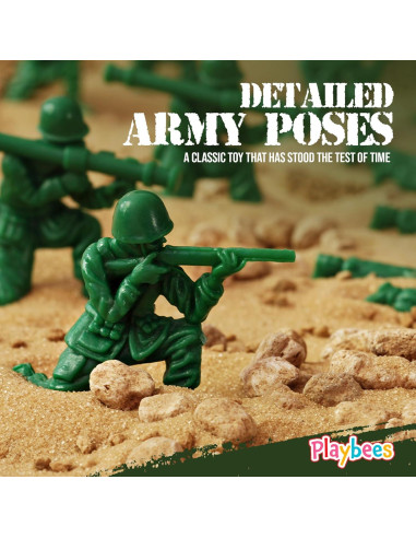 144 Soldados de Juguete Better Basics Figuras Militares 3,81 cm
