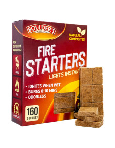 Cubos de Encendido de Fuego 160 pcs - Inodoros y Resistentes