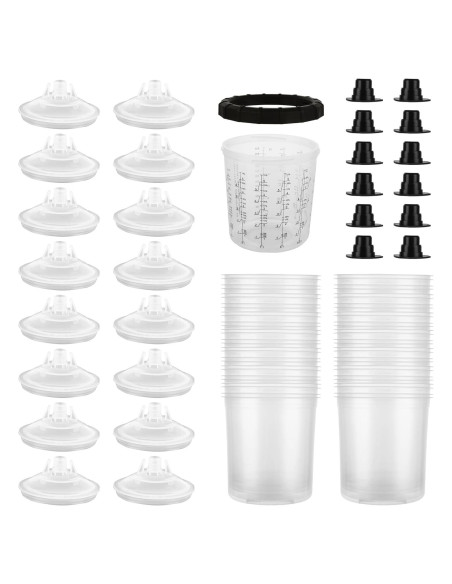 Kit de 25 Tazas de Pintura YAYODS 650 ml con Forros