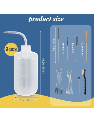 Kit de limpieza de pistolas Roshtia 24 piezas 3 botellas 500ml