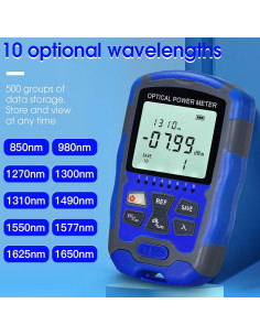 Probador de Cable de Fibra Óptica SAIVXIAN A-M50 15KM OPM y VFL 2