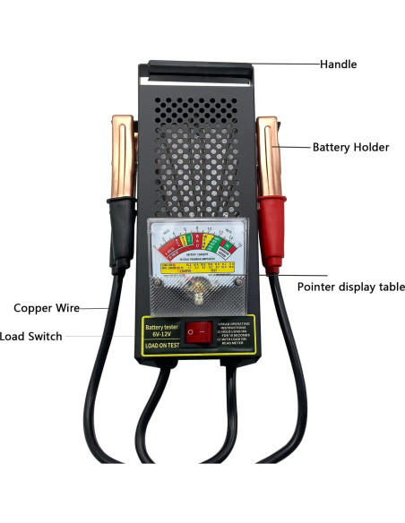 Probador de Carga de Batería KAIHENG 6V 12V con Voltímetro