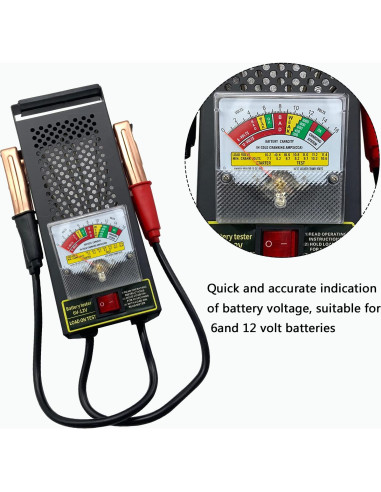 Probador de Carga de Batería KAIHENG 6V 12V con Voltímetro