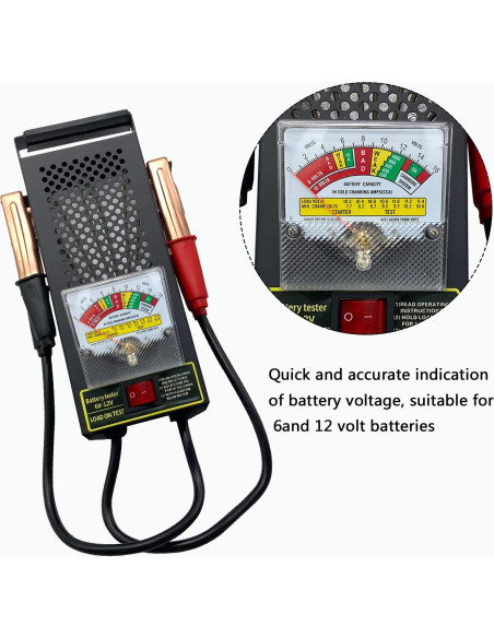 Probador de Carga de Batería KAIHENG 6V 12V con Voltímetro