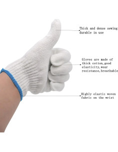 Guantes de Trabajo DOWEI 12 Pares Algodón y Poliéster 2