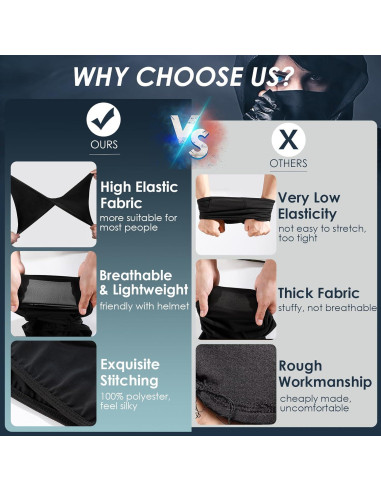 Balaclava Achiou Negra para Esquí y Ciclismo UV