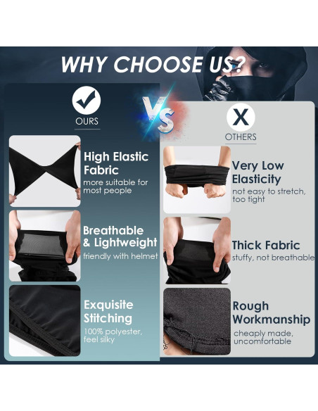 Balaclava Achiou Negra para Esquí y Ciclismo UV