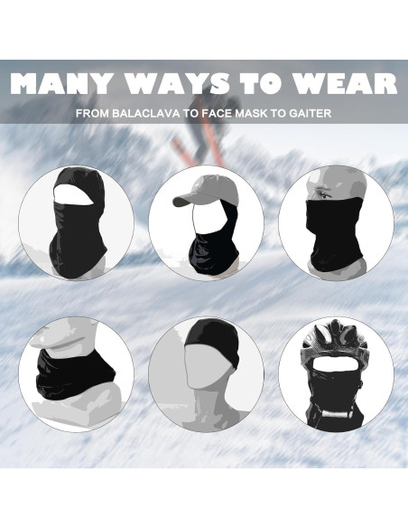 Balaclava Achiou Negra para Esquí y Ciclismo UV