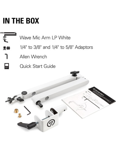 Brazo de Micrófono Elgato Wave Mic Arm LP Blanco Ajustable