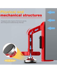 Tope de puerta con alarma Piosarafiem 80dB ajustable rojo 2