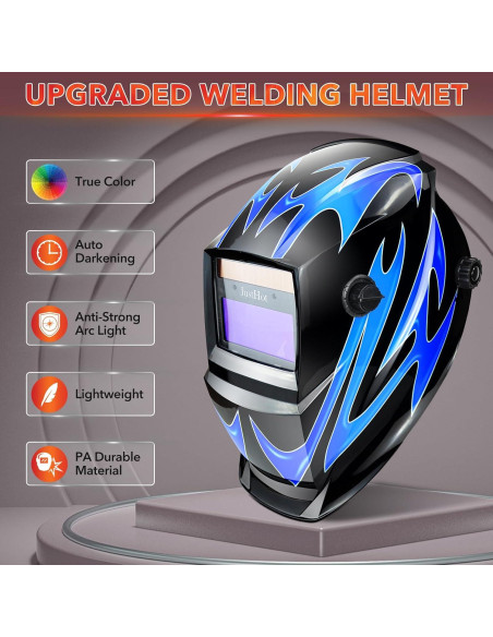 Careta de Soldadura JustHot JH-GD16 Solar Automática