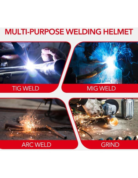 Casco de Soldadura TRQWH HD02 con Oscurecimiento Automático