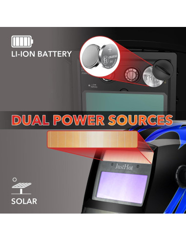 Careta de Soldadura JustHot JH-GD16 Solar Automática