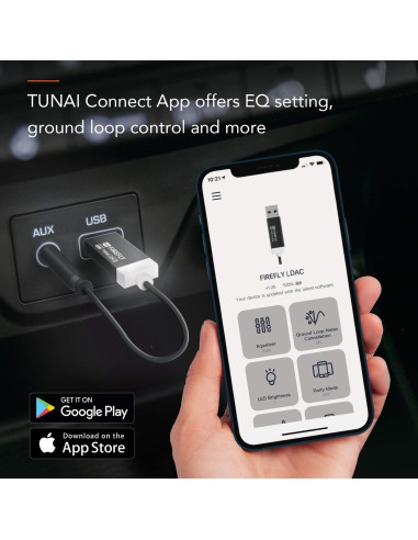 Receptor Bluetooth TUNAI Firefly LDAC 3.5mm Audio HiFi