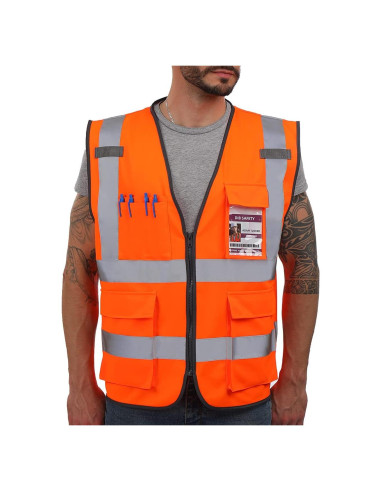 Chaleco de Seguridad Dib Safety Naranja Alta Visibilidad M