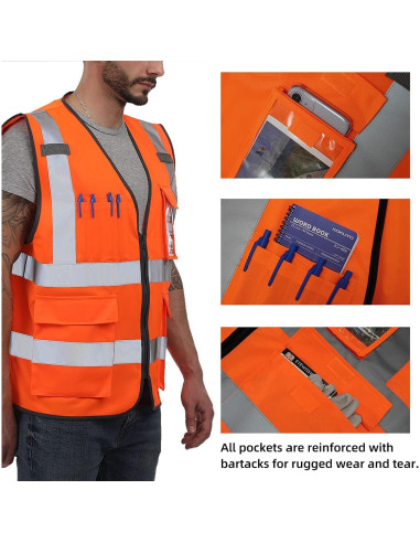 Chaleco de Seguridad Dib Safety Naranja Alta Visibilidad M