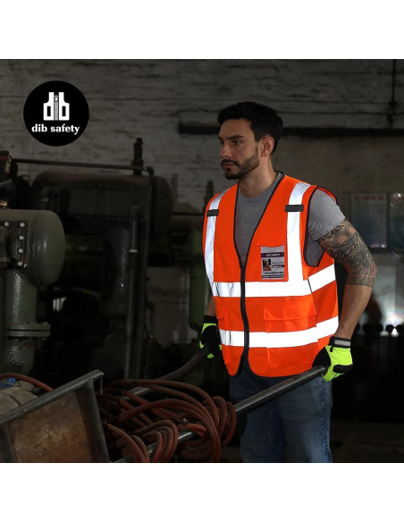 Chaleco de Seguridad Dib Safety Naranja Alta Visibilidad M
