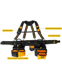 Cinturón de Herramientas MELOTOUGH 28 Bolsillos Amarillo 2