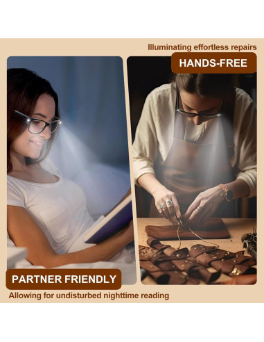Gafas de Lectura LED Recargables USB 3.0x para Hombres y Mujeres
