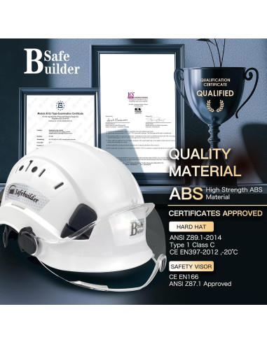 Casco de Seguridad SAFEBUILDER CR06+V Ajustable Ventilado