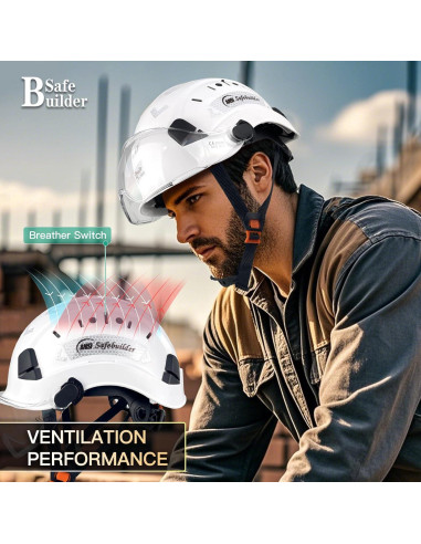Casco de Seguridad SAFEBUILDER CR06+V Ajustable Ventilado