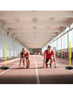 Conjunto de postes de agilidad ASENVER 3.3 FT entrenamiento 2