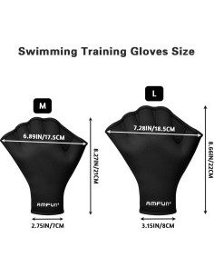 Guantes Acuáticos AMFUN L3US-3385585 Negro Tamaño M 2