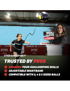 Entrenador de Fútbol PowerNet Ajustable para Balones 3-5 2