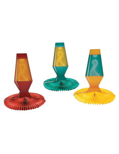 Juego de 3 Lámparas de Lava Retro Fun Express 33 cm