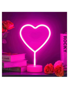 Luz de Neón Rosa Corazón BHCLIGHT LED Decorativa