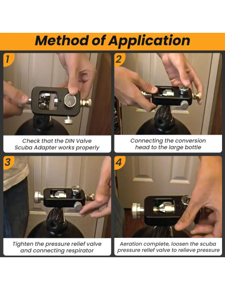 Adaptador de Válvula DIN SUMNEW para Buceo y Paintball