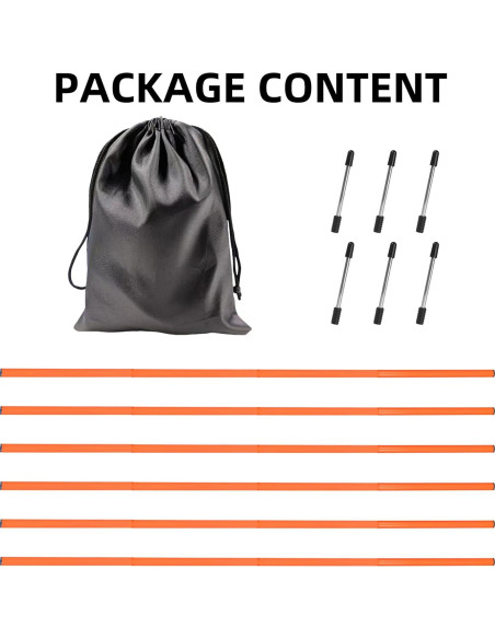 6 Postes de Agilidad Ajustables Nbguigdstr para Entrenamiento