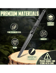 Cuchillo Fijo PURPLEBIRD Acero Inoxidable 440C con Funda 2