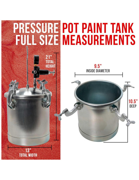 Tanque de Pintura TCP Global 10 Litros con Pistola y Mangueras