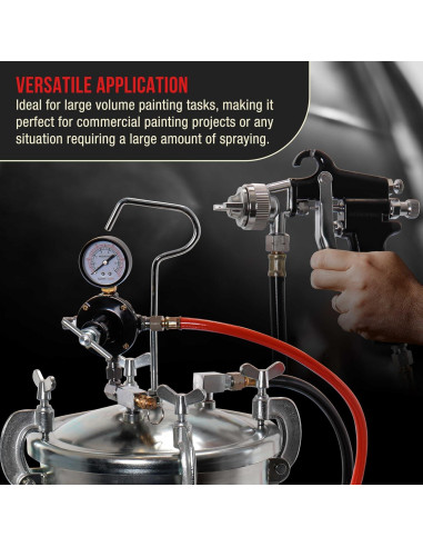 Tanque de Pintura TCP Global 10 Litros con Pistola y Mangueras