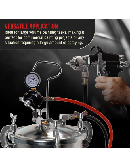 Tanque de Pintura TCP Global 10 Litros con Pistola y Mangueras